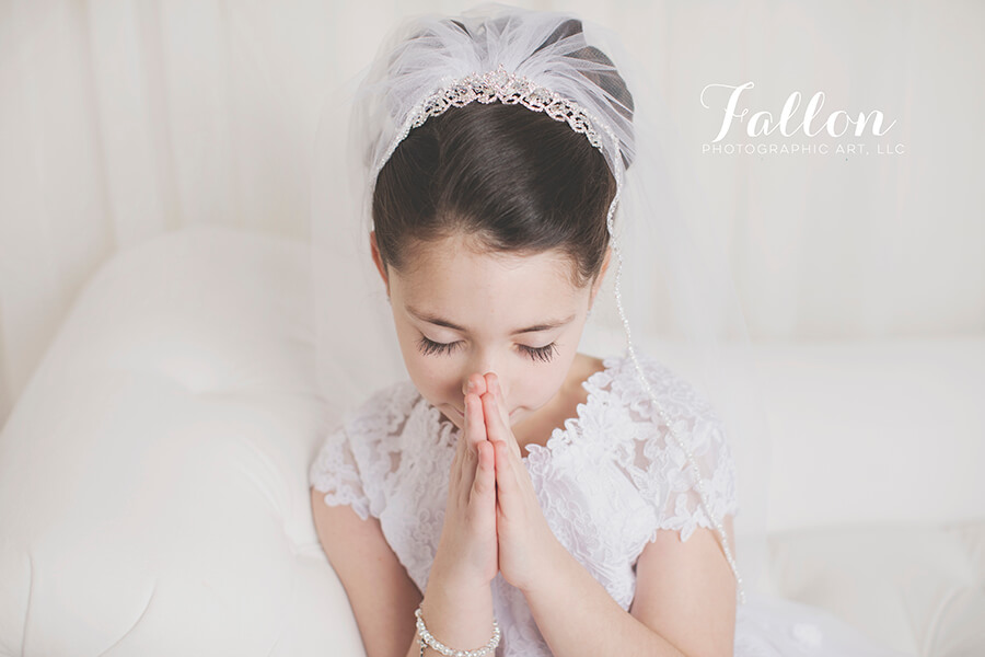 Miya's First Communion Portraits-RI Child Photographer