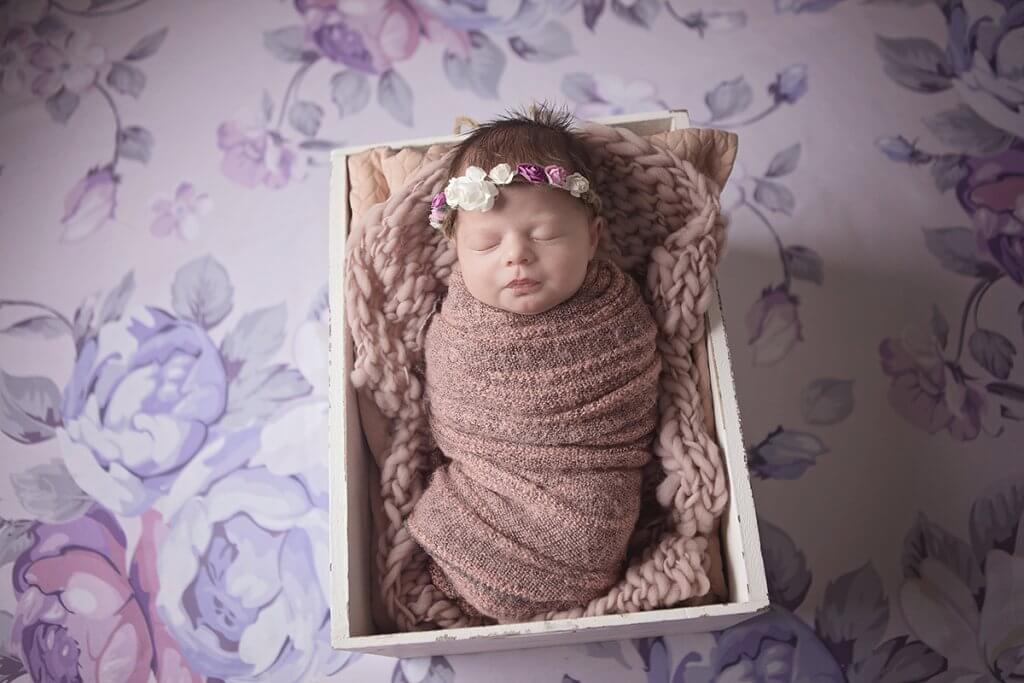 newborn floral headband brown cuddle box