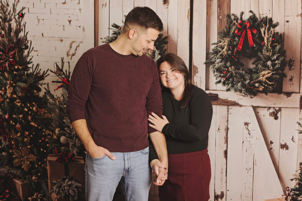 Happy Couple in photo during holidays