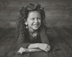 black white curls flowers