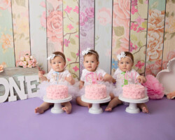 Triplet Cake Smash Photography