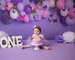 Butterfly Themed Cake Smash Photography