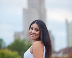 senior session outdoors in providence, RI during a fall senior portrait session with Fallon Photographic Art