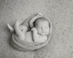 newborn wrapped in cocoon